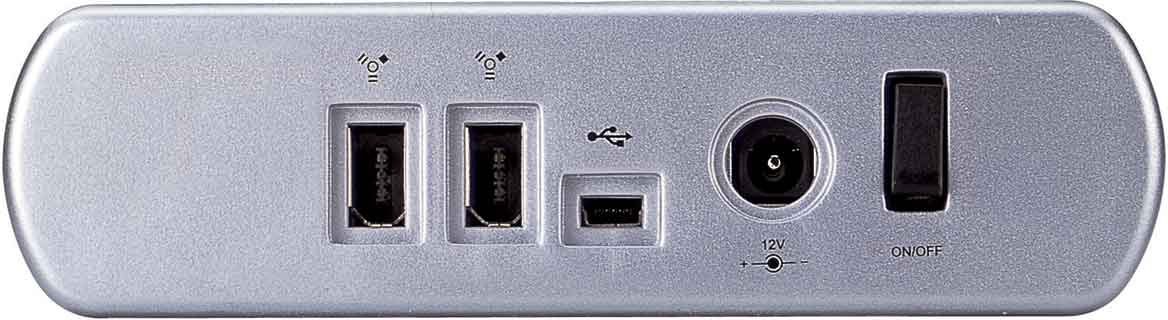 Rain Recording StormDrive External USB/Firewire/eSATA Hard Drive, Rear