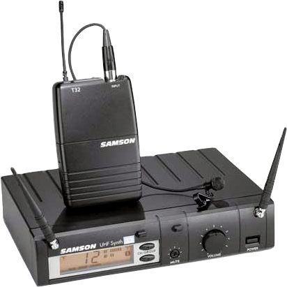 Samson UHF Synth 32 Wireless Lavalier with Audio Technica MT350, Main