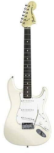 Fender Classic 70s Stratocaster Electric Guitar (Rosewood, With Gig Bag), Olympic White