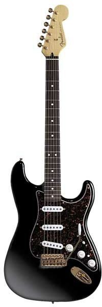 Fender Super Strat (Rosewood, With Gig Bag), Black