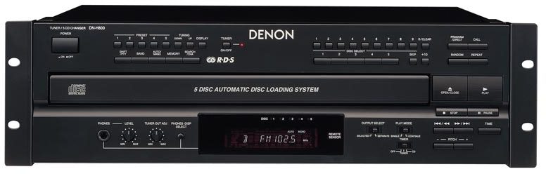 Denon DNH800 AM/FM 5-Disc CD Carousel Player, Main