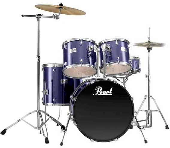 Pearl Forum FX725C 5-Piece Drum Kit with Hardware and Cymbals
