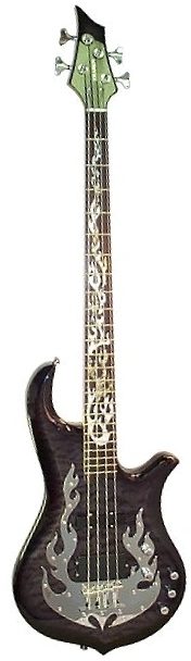 Traben Phoenix Electric Bass Guitar, Black Shadow