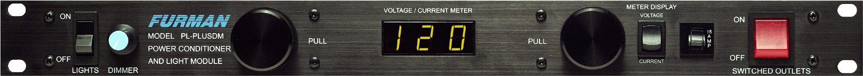 Furman PLPLUSDM Power Conditioner with Digital Readout and Metering, Front View