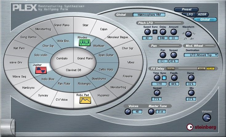 Steinberg PLEX Restructuring Synthesizer by Wolfgang Palm (Macintosh and Windows), Global
