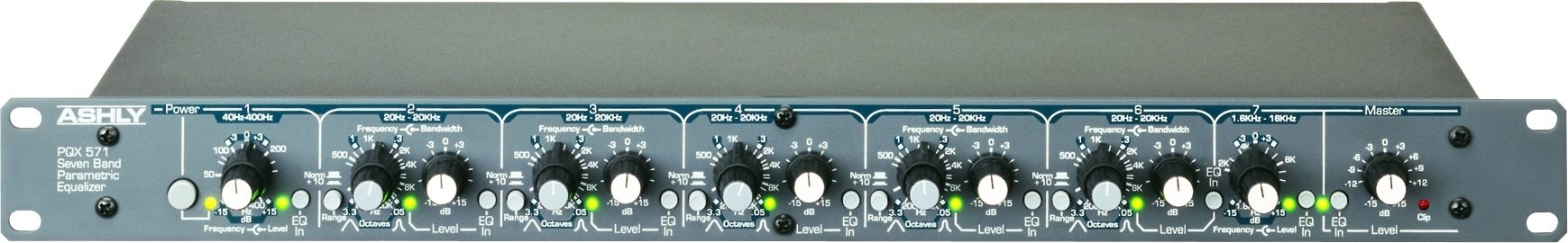 Ashly PQX571 Mono 7-Band Parametric EQ, Main
