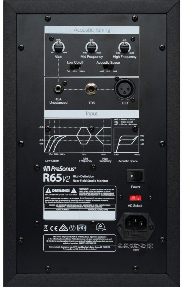 PreSonus R65 V2 Powered Studio Monitor, view