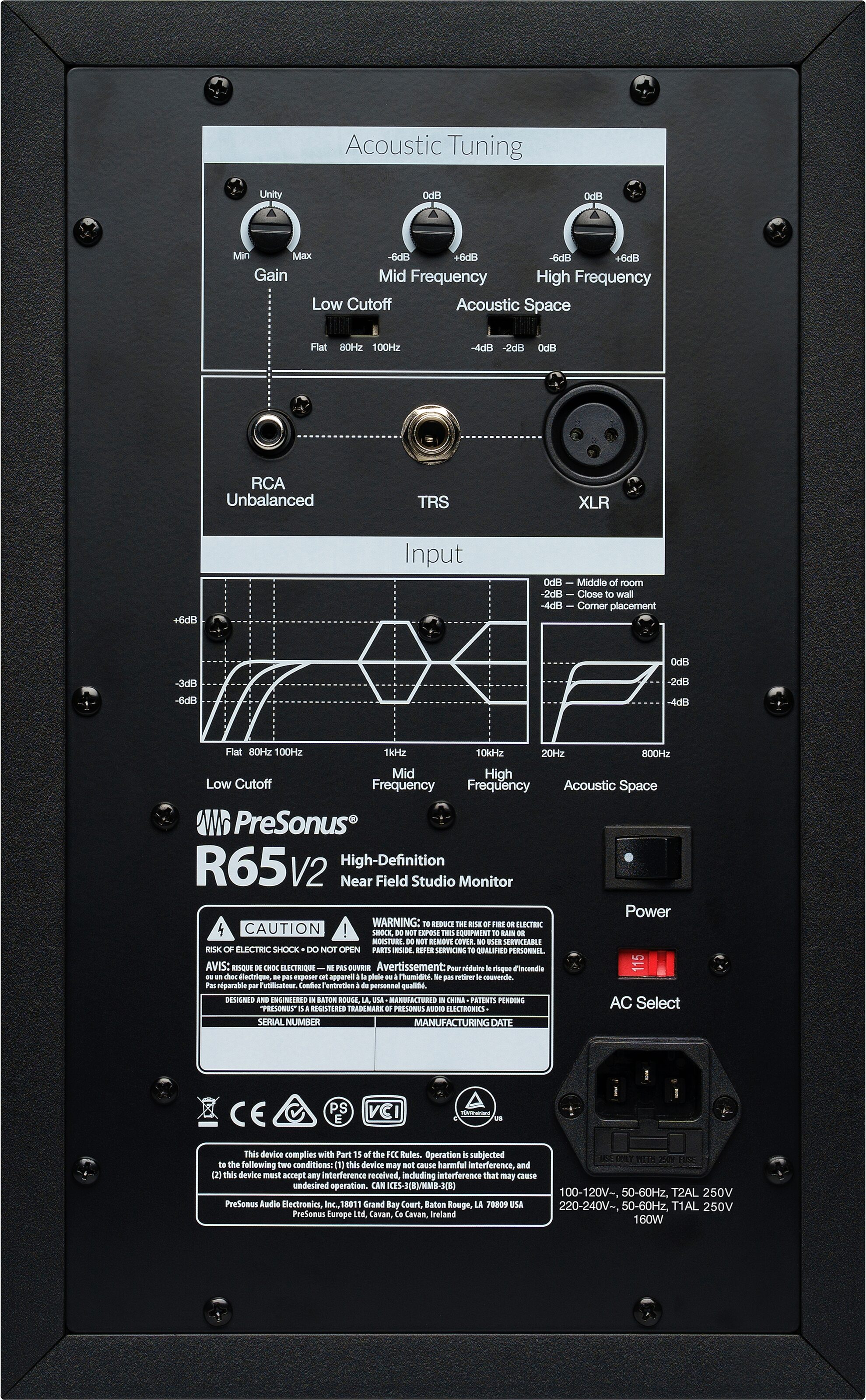 PreSonus R65 V2 Powered Studio Monitor, Action Position Back