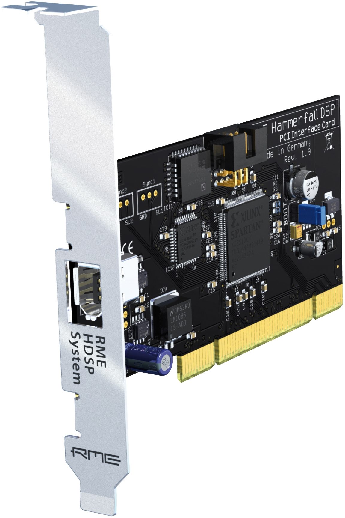 RME PCI Interface Hammerfall DSP PCI Card for Multiface, Angle