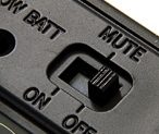 AKG WMS40 UHF Guitar/Bass Wireless System, PT 40 Switch Closeup