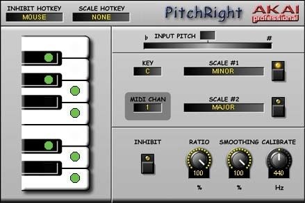 Akai PitchRight VST Plug-In Software, Main