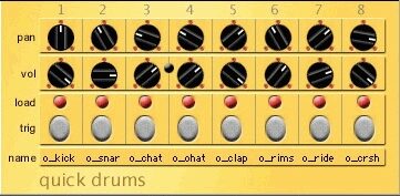 Cycling '74 Pluggo 3.1 VST MAS RTAS (Macintosh), Synth - Quick Drums
