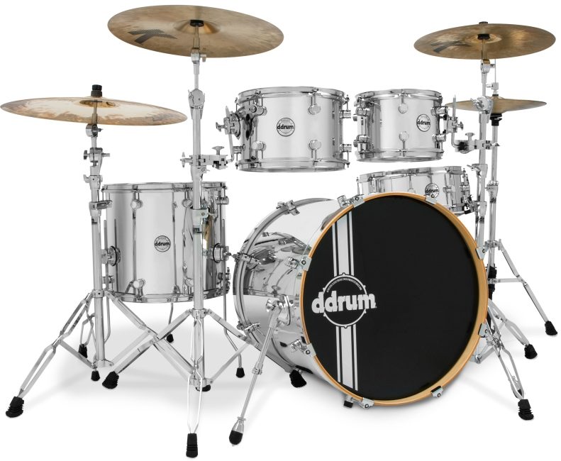 DDrum Reflex 22 5-Piece Players Drum Shell Kit, Chrome