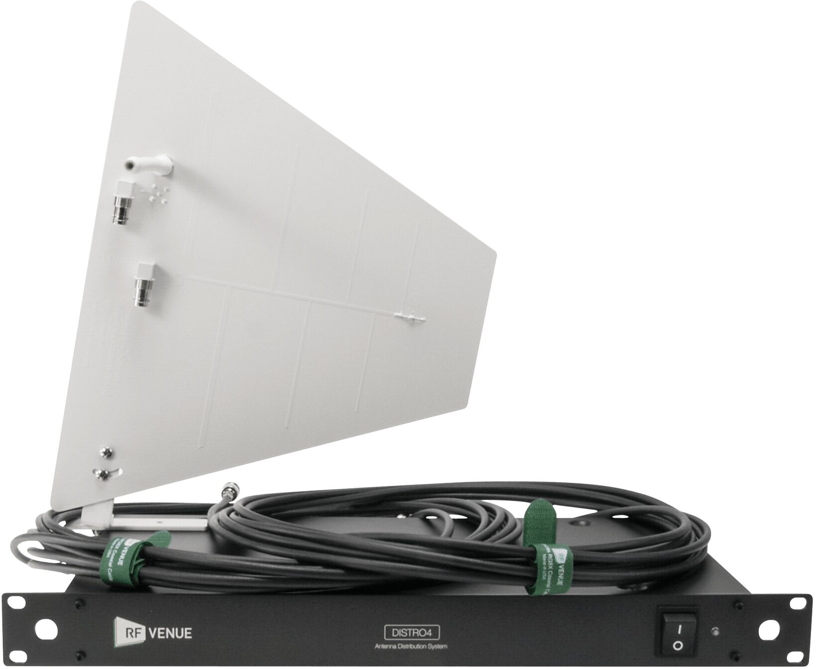 RF Venue Diversity Fin Antenna and DISTRO4 Distribution System Bundle, Action Position Back