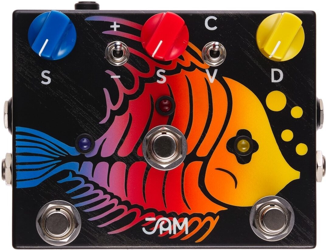 JAM Pedals RipplyFall Bass Chorus Vibrato Phaser Pedal, Action Position Side