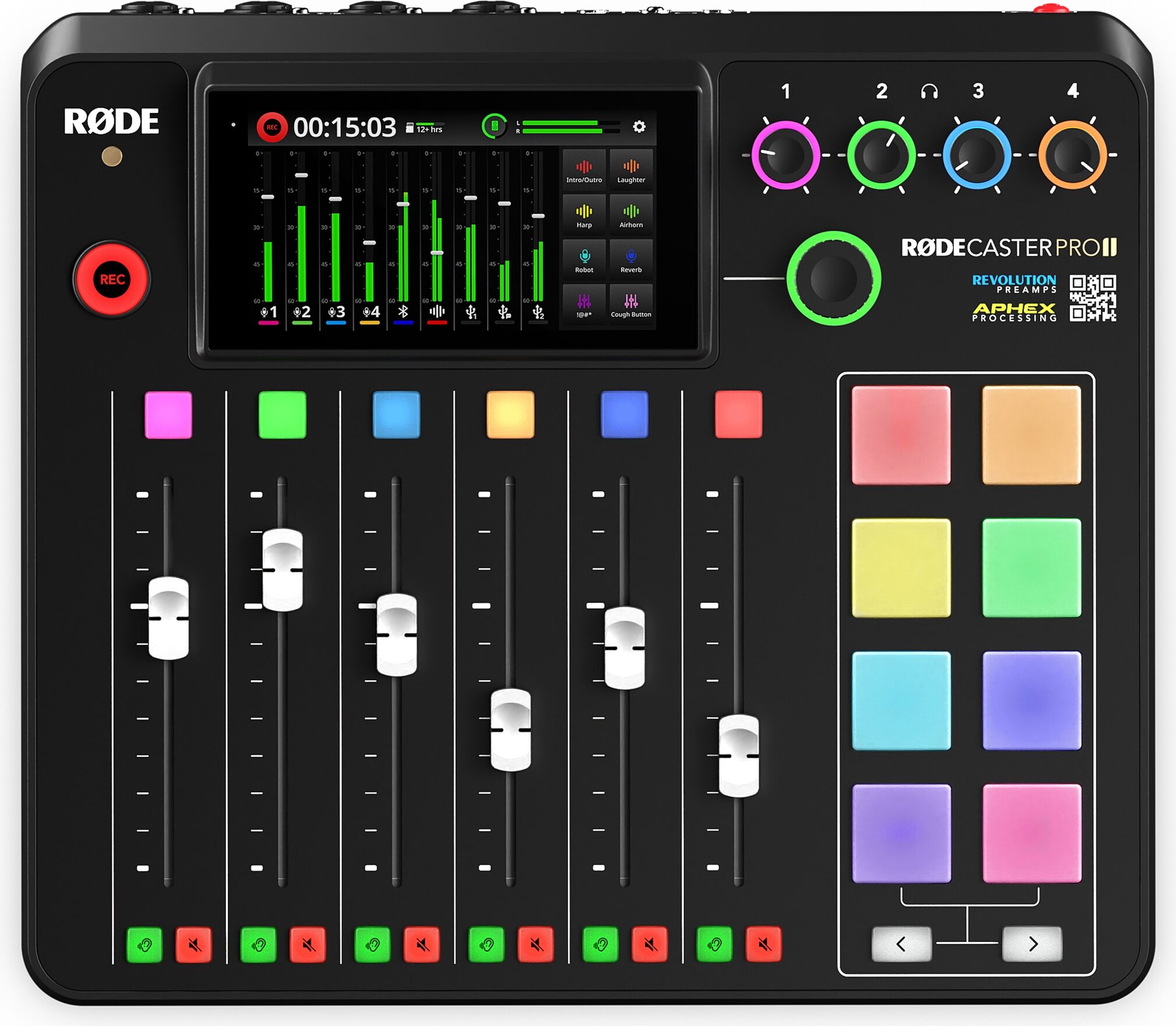  Rode Rodecaster Pro II Podcast Production Console & Rode PodMic  Cardioid Dynamic Broadcast Microphone : Musical Instruments