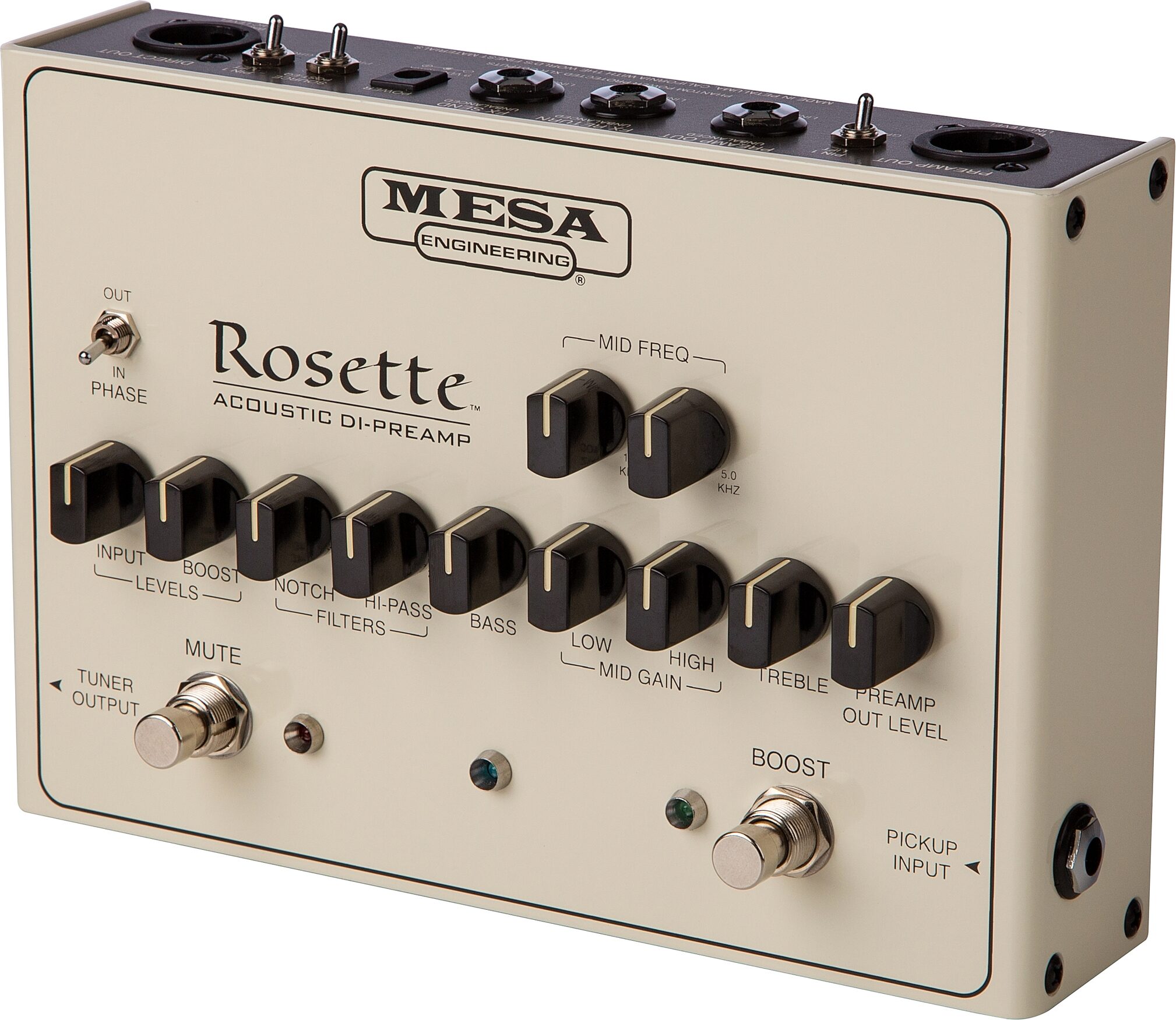 Mesa/Boogie Rosette Acoustic DI-Preamp Pedal, Action Position Back