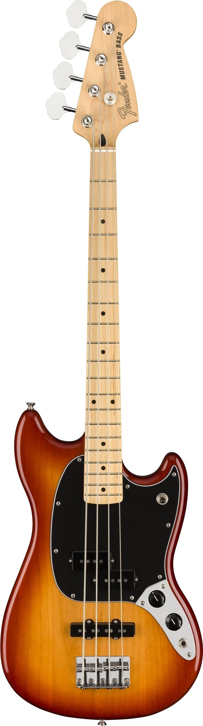Fender Player Mustang Bass PJ Electric Bass, with Maple Fingerboard, Action Position Back