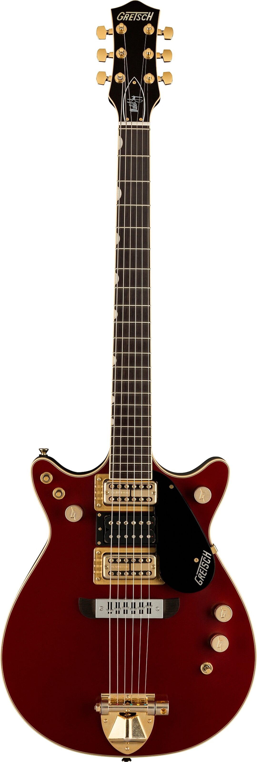 Gretsch G6131-MY-RB Limited Edition Malcolm Young Jet Electric Guitar (with Case), Action Position Back