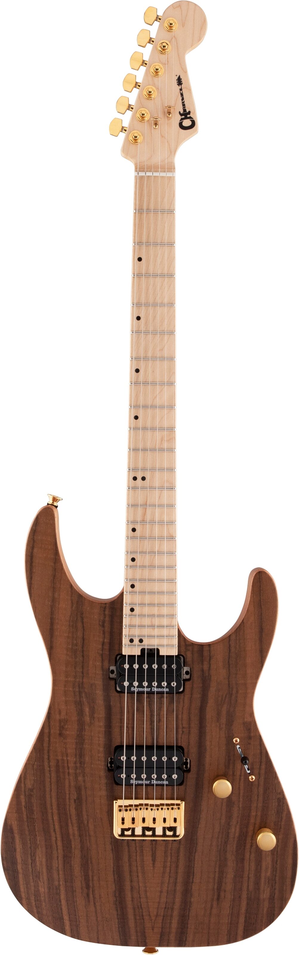 Charvel Pro-Mod DK24 HH HT MAH Figured Walnut Top Electric Guitar, Action Position Back