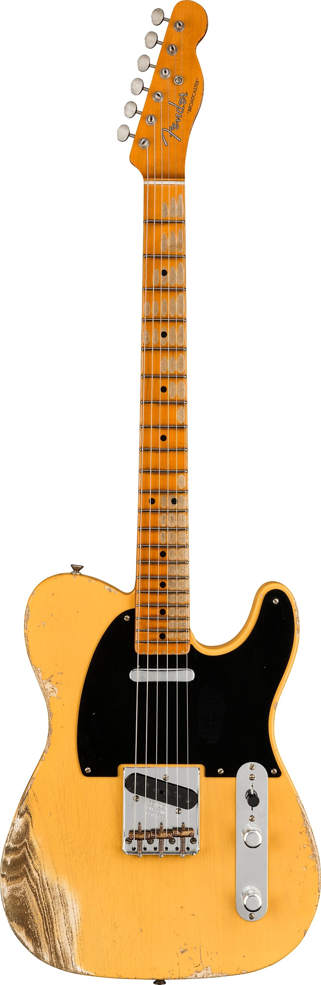 Fender Custom Shop Limited Edition 70th Anniversary Broadcaster Heavy Relic Electric Guitar (with Case), Action Position Back