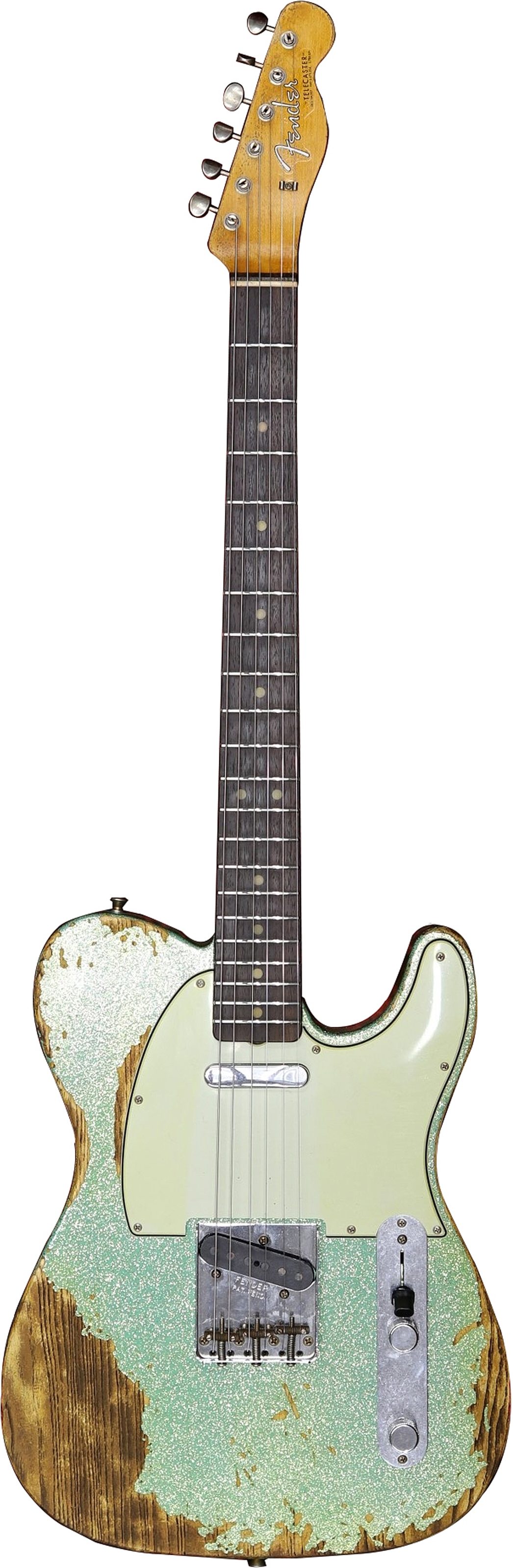 Fender Custom Shop '63 S Heavy Relic Telecaster Electric Guitar (with Case), Action Position Back