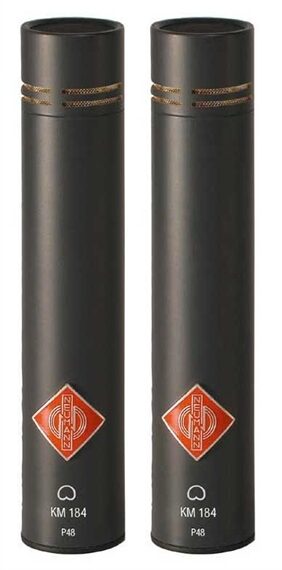 Neumann KM 184 Cardioid Small-Diaphragm Condenser Microphone, Black, KM 184 MT Stereo Set, Matched Pair, Matched Pair