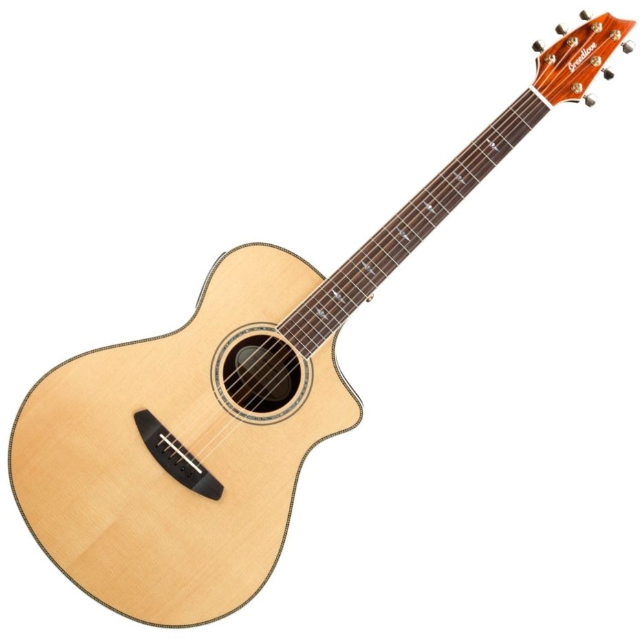 Breedlove Stage Exotic Concert CE Spruce Top Cocobolo Back and Sides Acoustic-Electric Guitar (with Gig Bag), View 4
