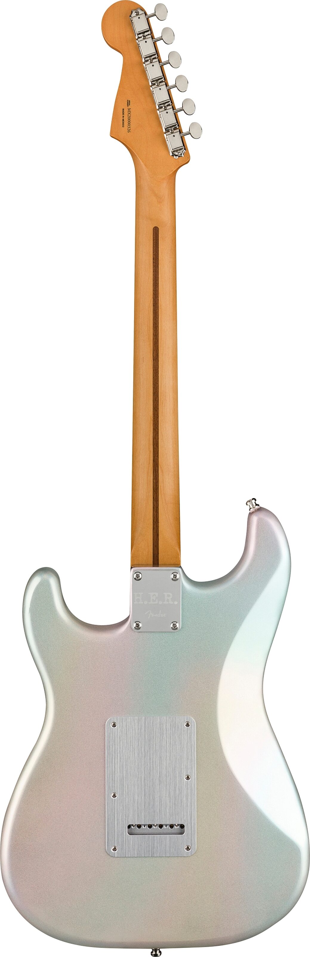 Fender H.E.R. Stratocaster Electric Guitar (with Gig Bag), Action Position Back