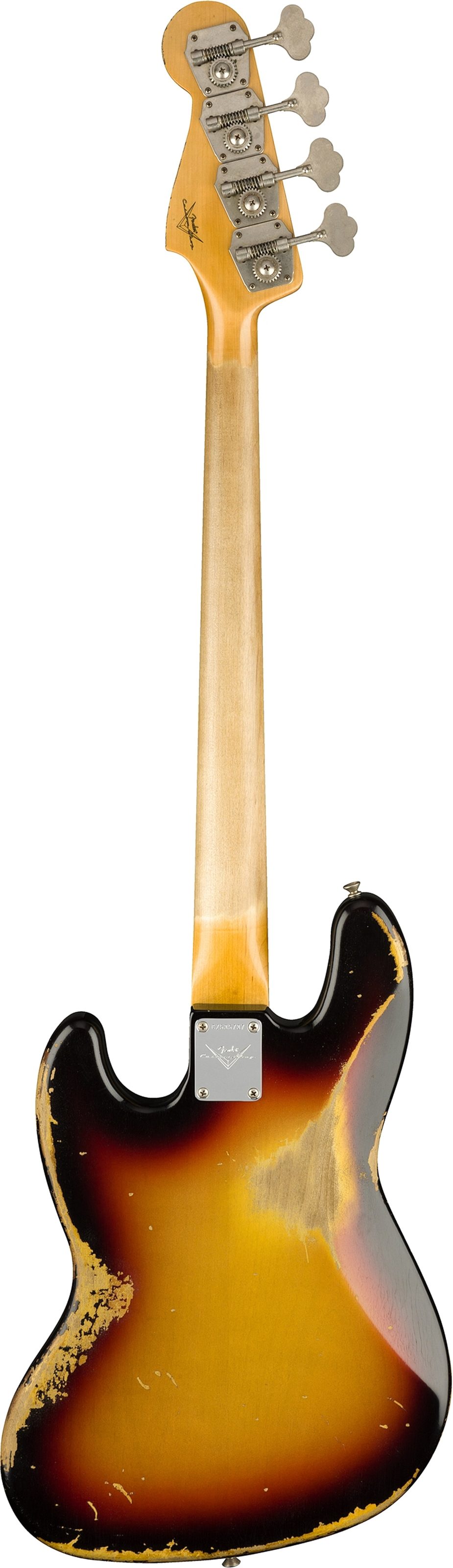 Fender Custom Shop 1961 Heavy Relic Jazz Electric Bass (with Case), Action Position Back