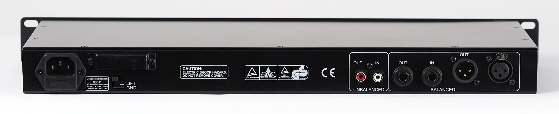 Furman RR131 Single 31-Band Graphic Equalizer, Rear