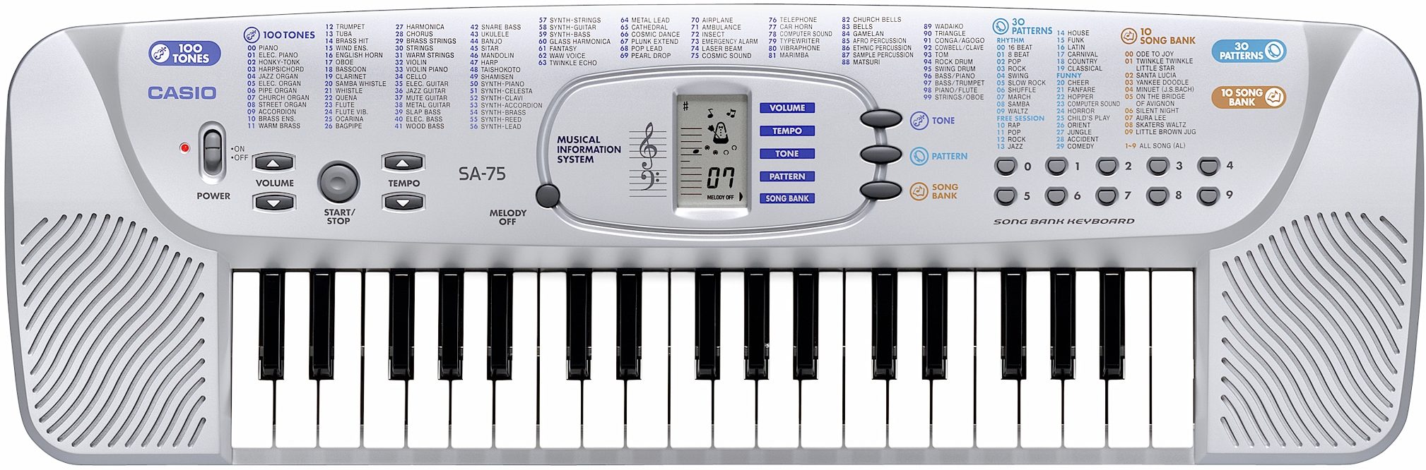 tofu Nuværende Medicinsk malpractice Casio SA-75 37-Key Mini Keyboard With Microphone | zZounds