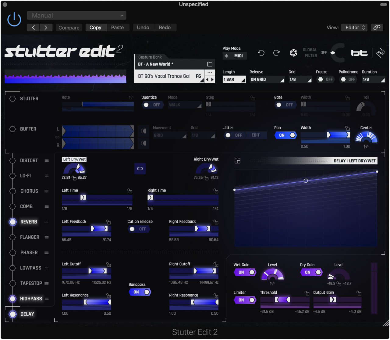 iZotope Stutter Edit 2 Effect Software, Screenshot