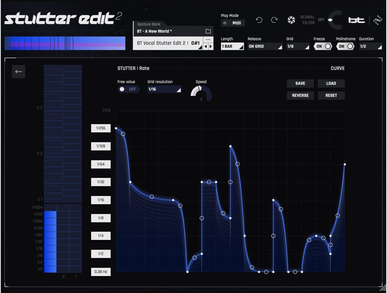 iZotope Stutter Edit 2 Effect Software, Modulation Panel