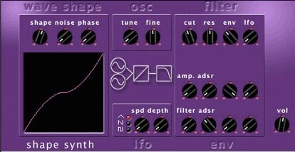 Cycling '74 Pluggo 3.1 VST MAS RTAS (Macintosh), Synth - Shape Synth