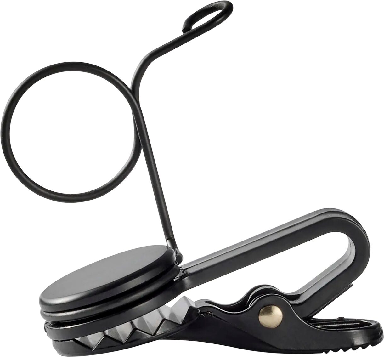 Shure RK183T1 Single Tie Clip for Lavalier Microphones, Black, Action Position Back