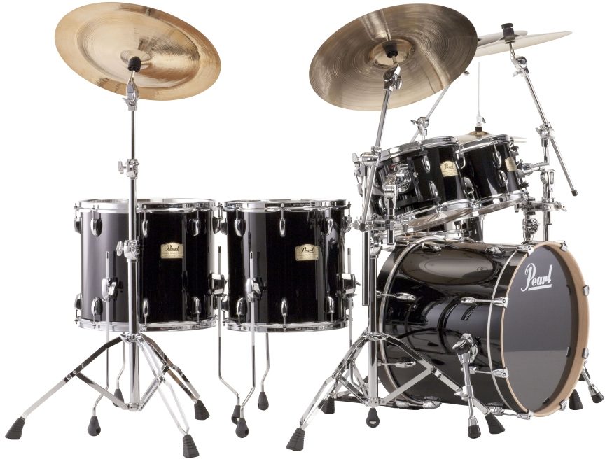 Pearl SSC924X Session Studio Classic Drum Shell Kit, 4-Piece, Piano Black