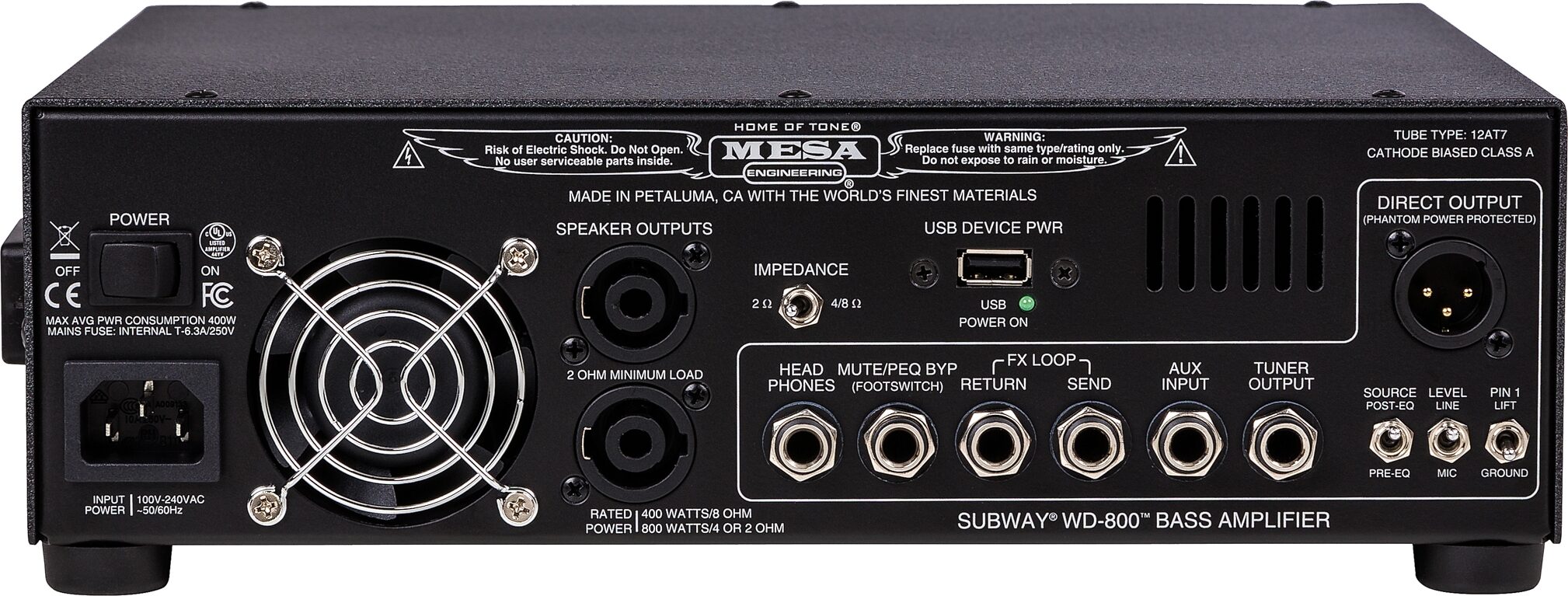 Mesa/Boogie Subway WD-800 Hybrid Bass Guitar Amplifier Head