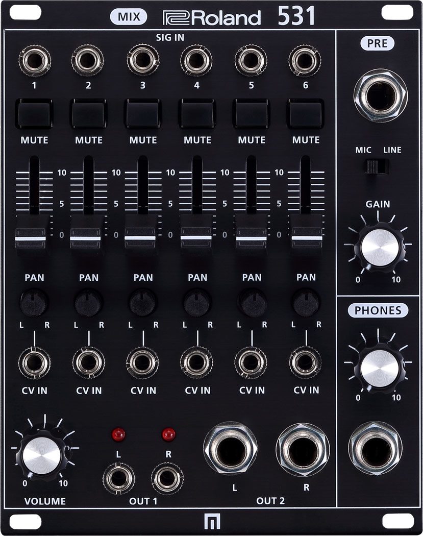 Roland SYSTEM-500 531 6-Channel Mixer Module, Main