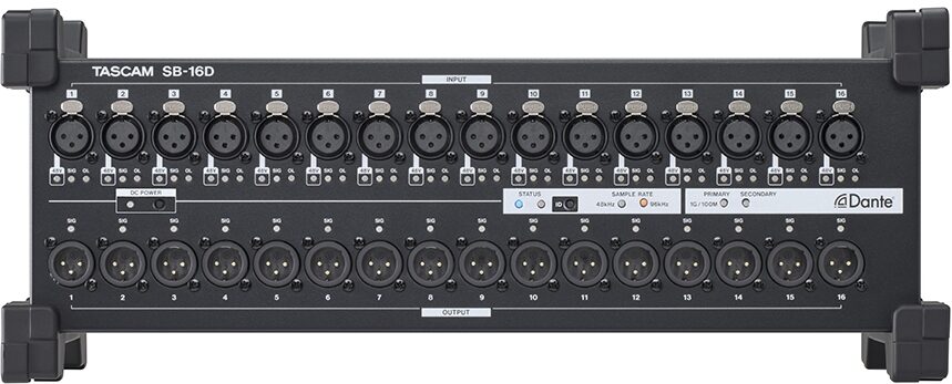 TASCAM SB-16D Dante Stage Box, 16 input/16 output, main