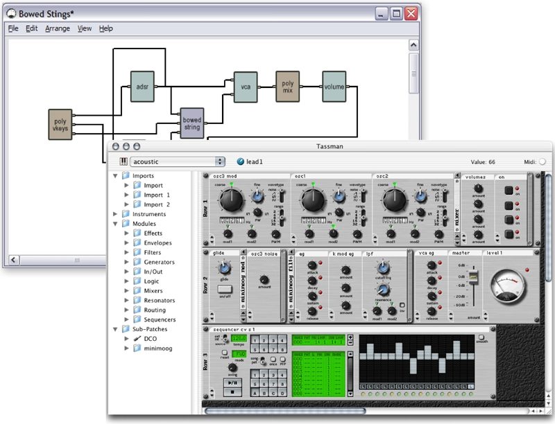 Applied Acoustics Tassman Software Synth (Macintosh and Windows), Screen Shot