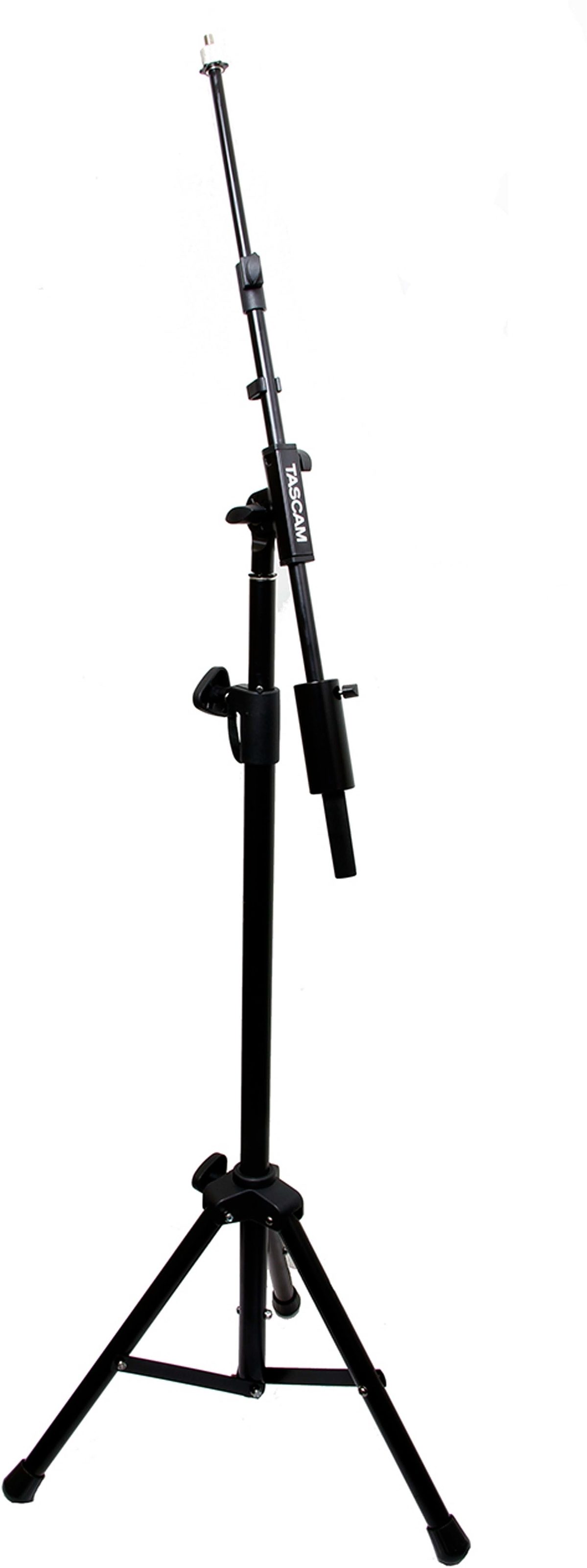 TASCAM TM-AM3 Heavy-Duty Tripod Boom Microphone Stand, Action Position Back