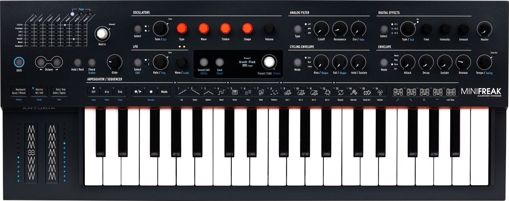 Arturia MiniFreak Hybrid Keyboard Synthesizer, 37-Key, New, Main
