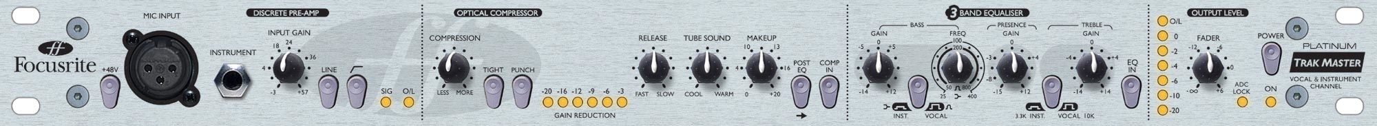 Focusrite P6 TrakMaster Microphone Preamp, Compressor, and Equalizer, Main