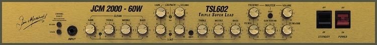 Marshall TSL602 Triple Super Lead JCM2000 Series Guitar Combo Amplifier (60 Watts, 2x12 in.), Front Panel