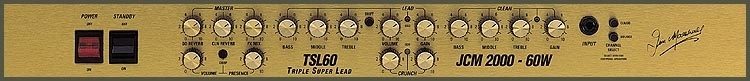 Marshall TSL60 Triple Super Lead JCM2000 Series Guitar Amplifier Head (60 Watts), Front Panel