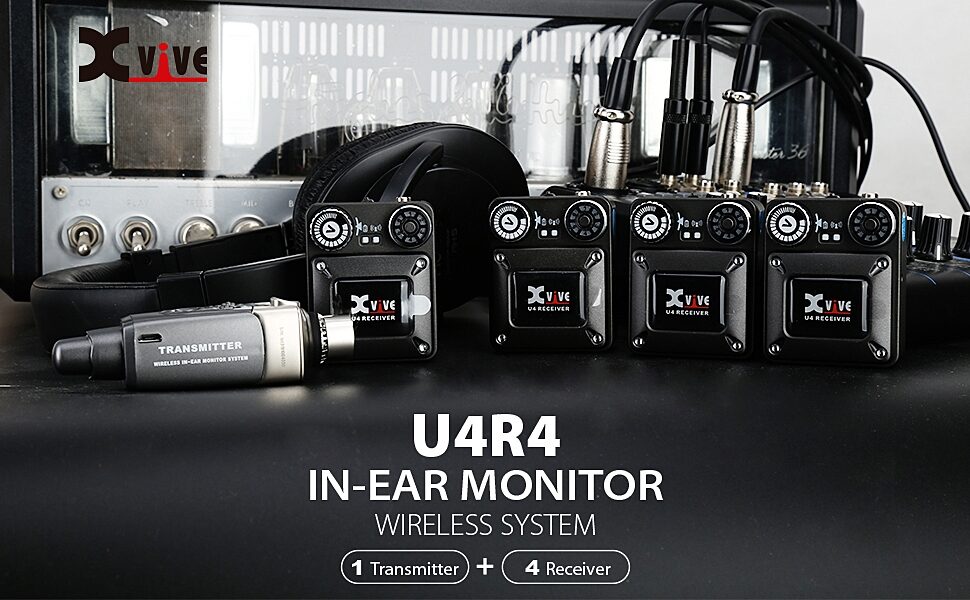 Xvive U4R4 Digital Wireless Quad Receiver In-Ear Monitor System