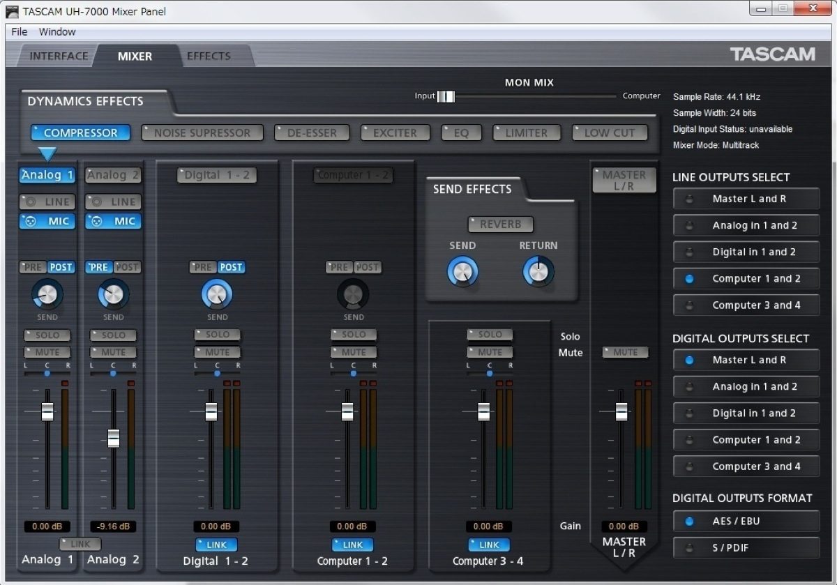 TASCAM UH-7000 High Resolution USB Audio Interface | zZounds