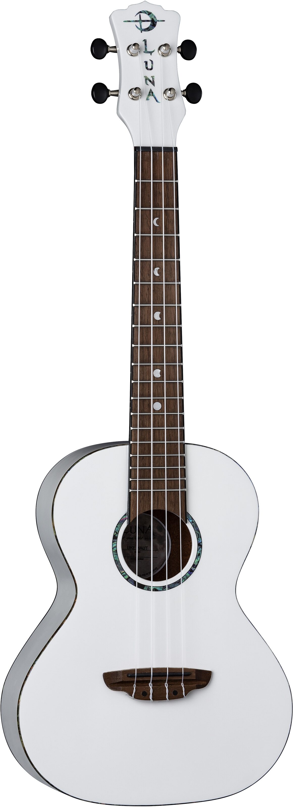 Luna Hau Snow Tenor Ukulele (with Gig Bag), Main with head Front