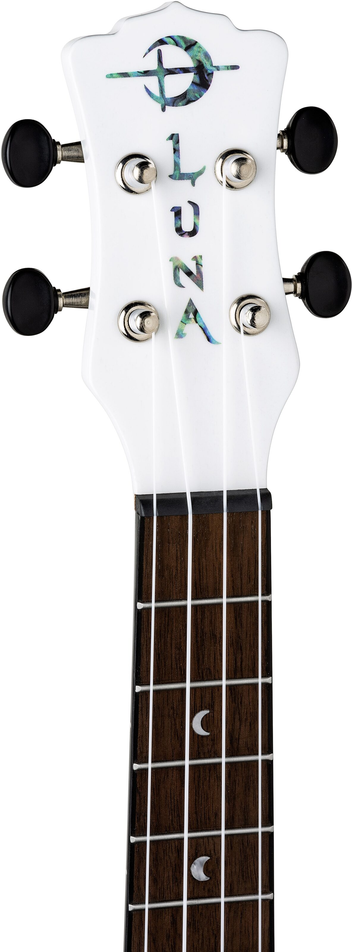 Luna Hau Snow Tenor Ukulele (with Gig Bag), Detail Headstock